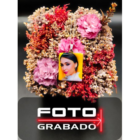 FotoGrabado Plata COLOR - Placa 3x3.5 cm