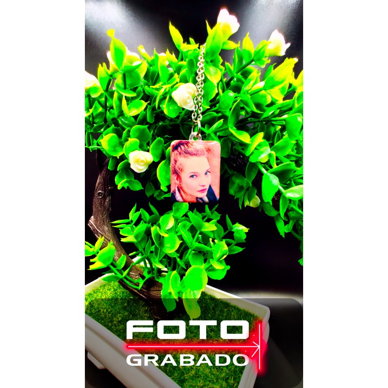 FotoGrabado Plata COLOR - Placa 2x2.5 cm